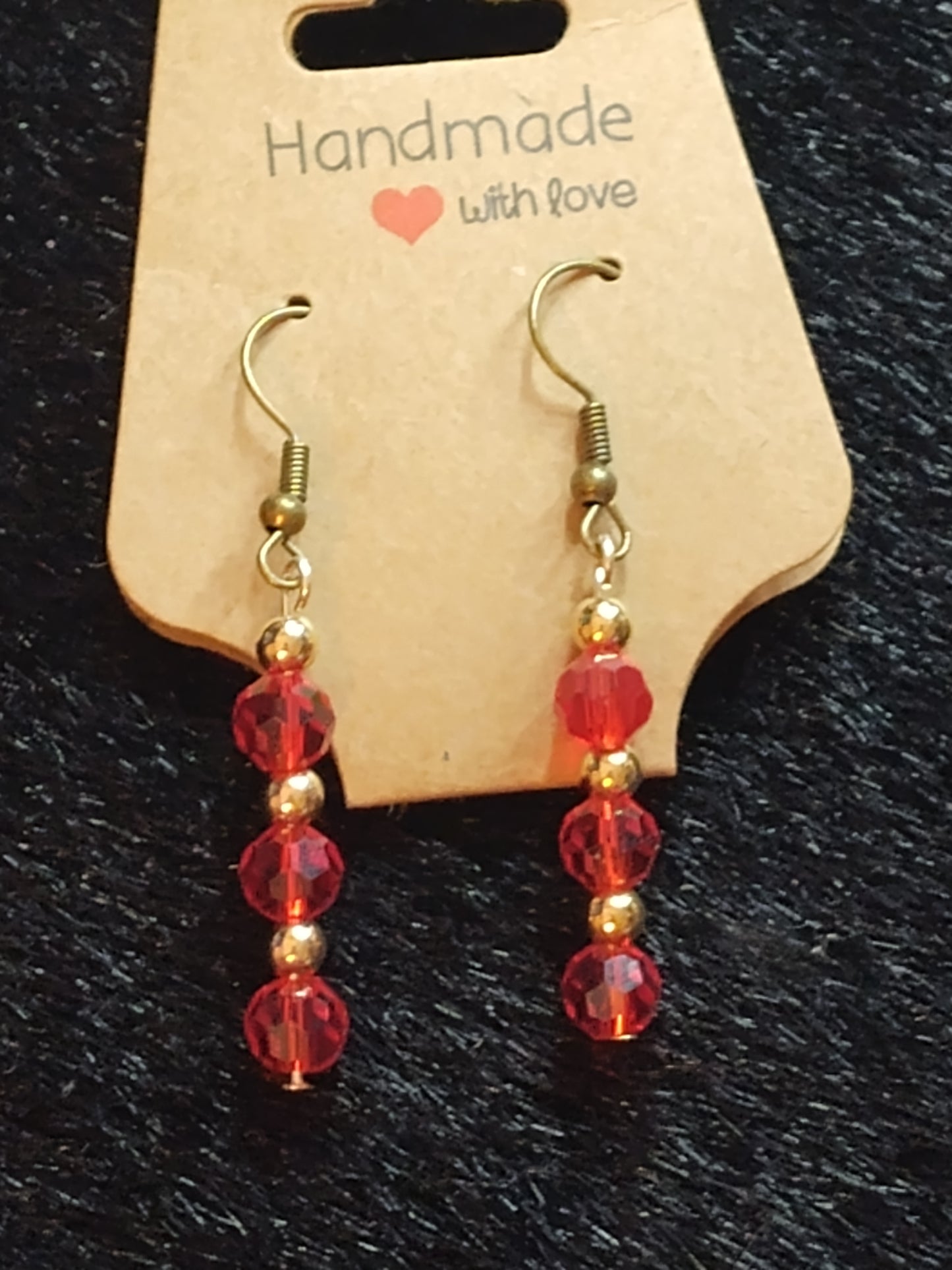 Crimson Drop Earrings