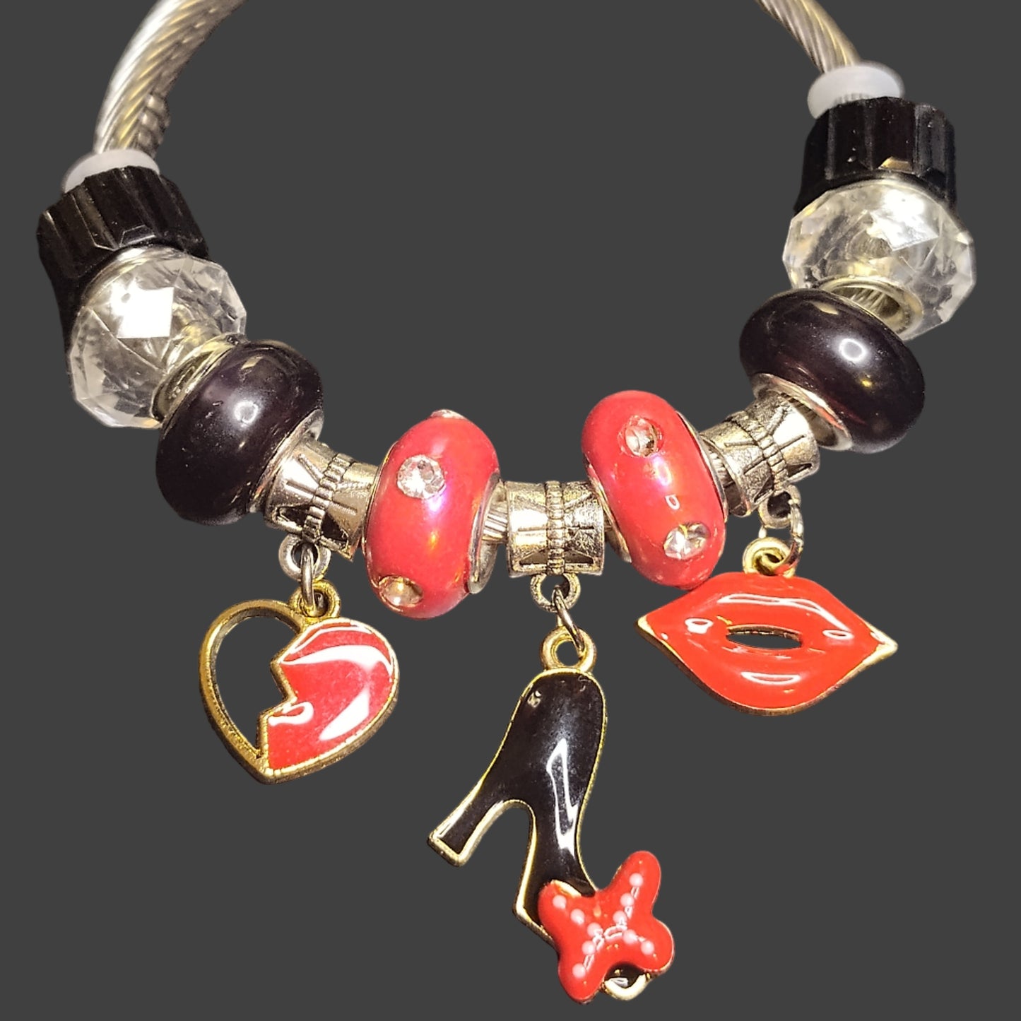 Red Temptation Charm Bracelet