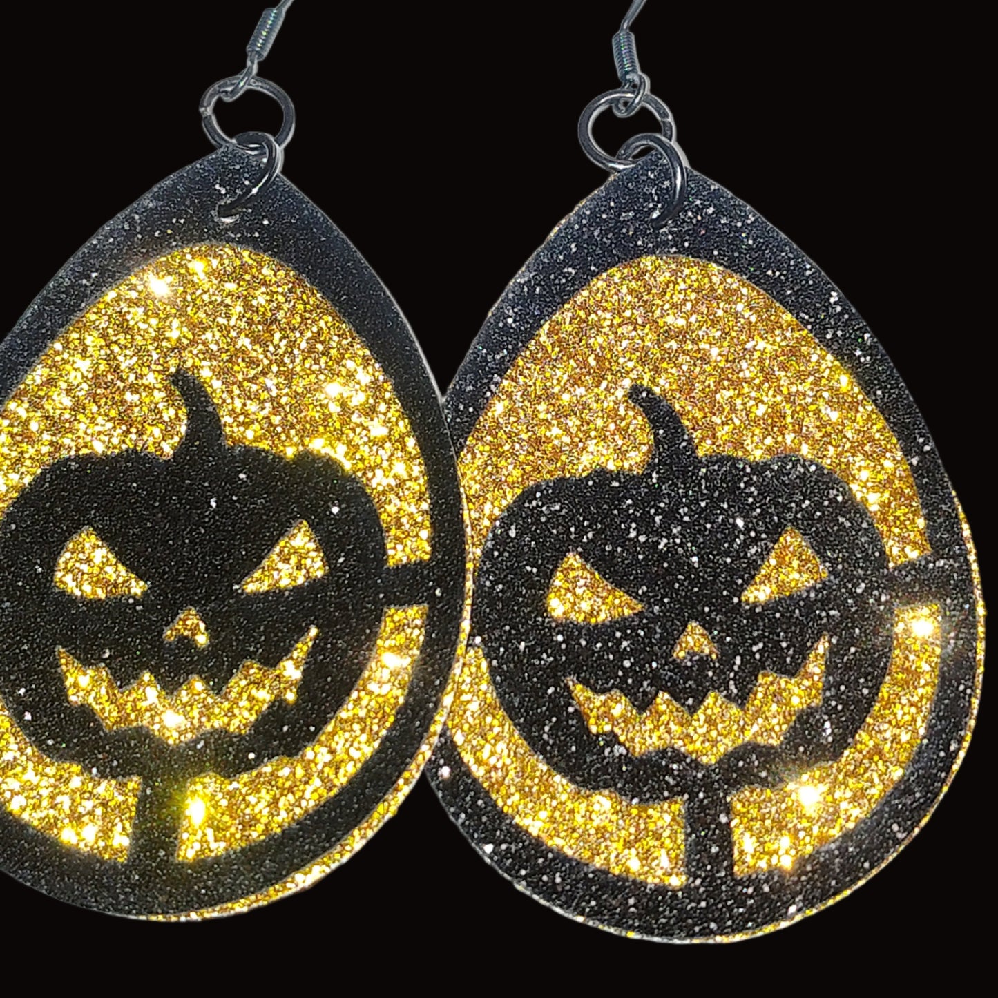 Teardrop Leather Earrings (Pumpkin)