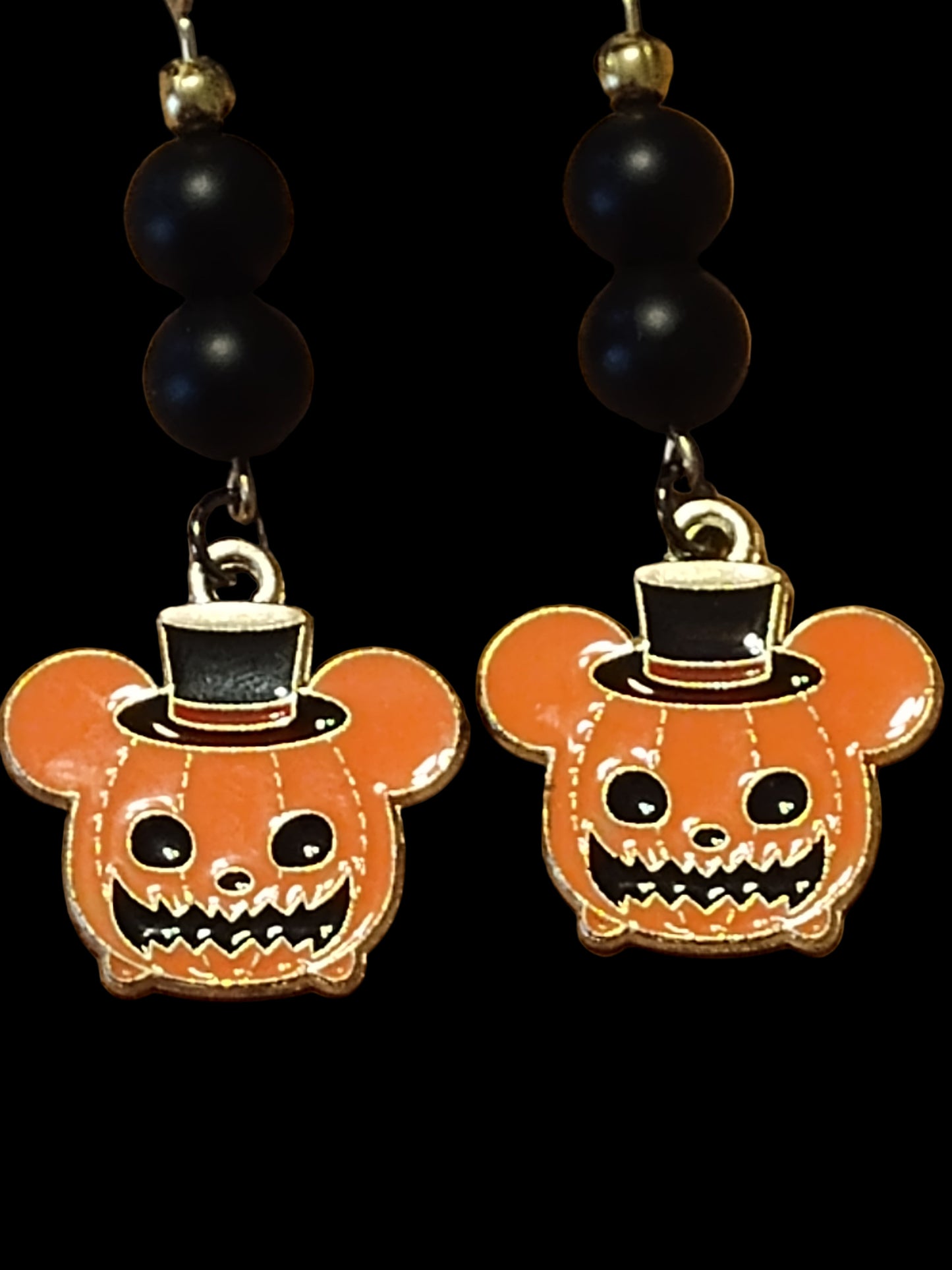 Top Hat Pumpkin Mouse Earrings