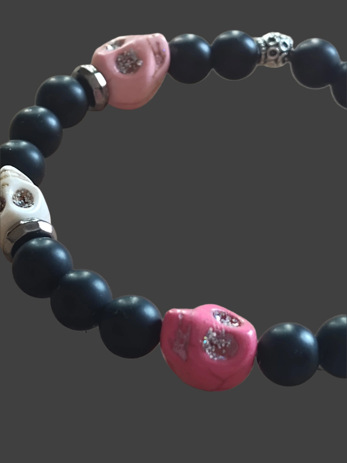 Glittered Skull Bracelet
