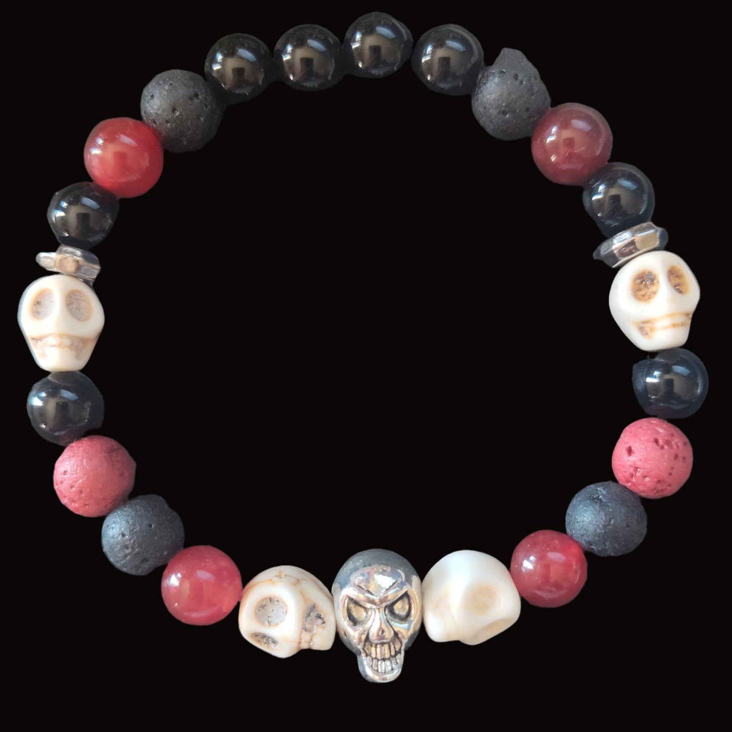 Crimson Reaper Skull Bracelet