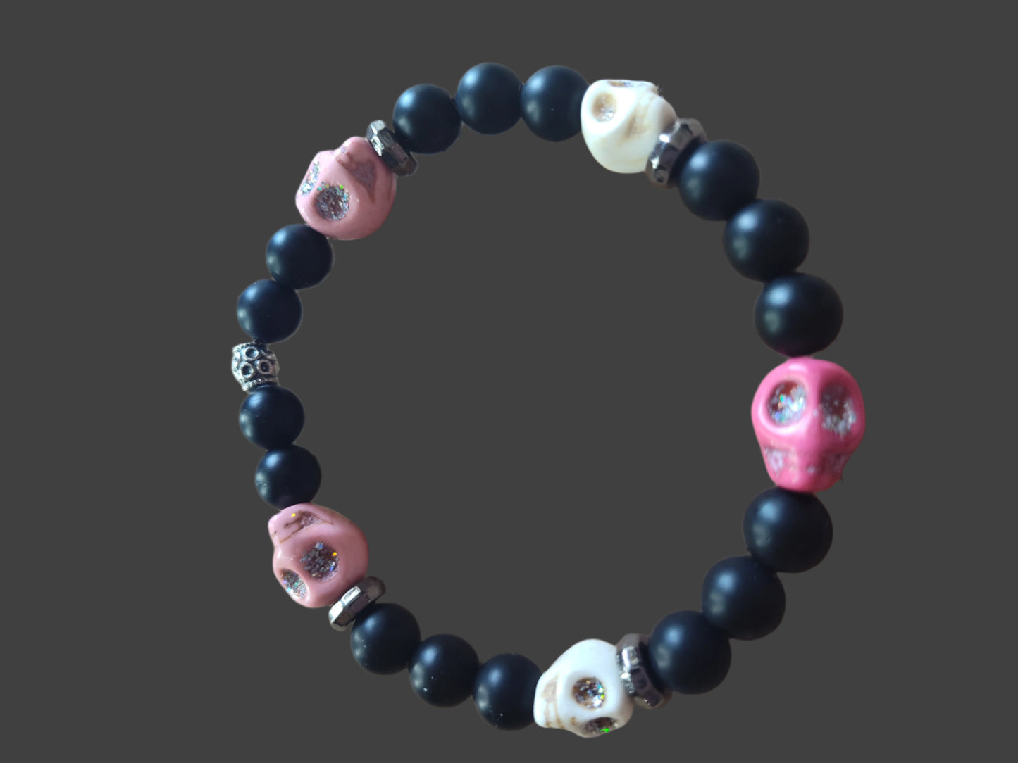 Glittered Skull Bracelet
