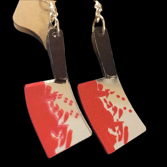 Bloody Cleaver Earrings