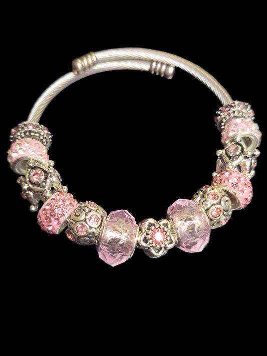 Pink Blossom Charm Bracelet