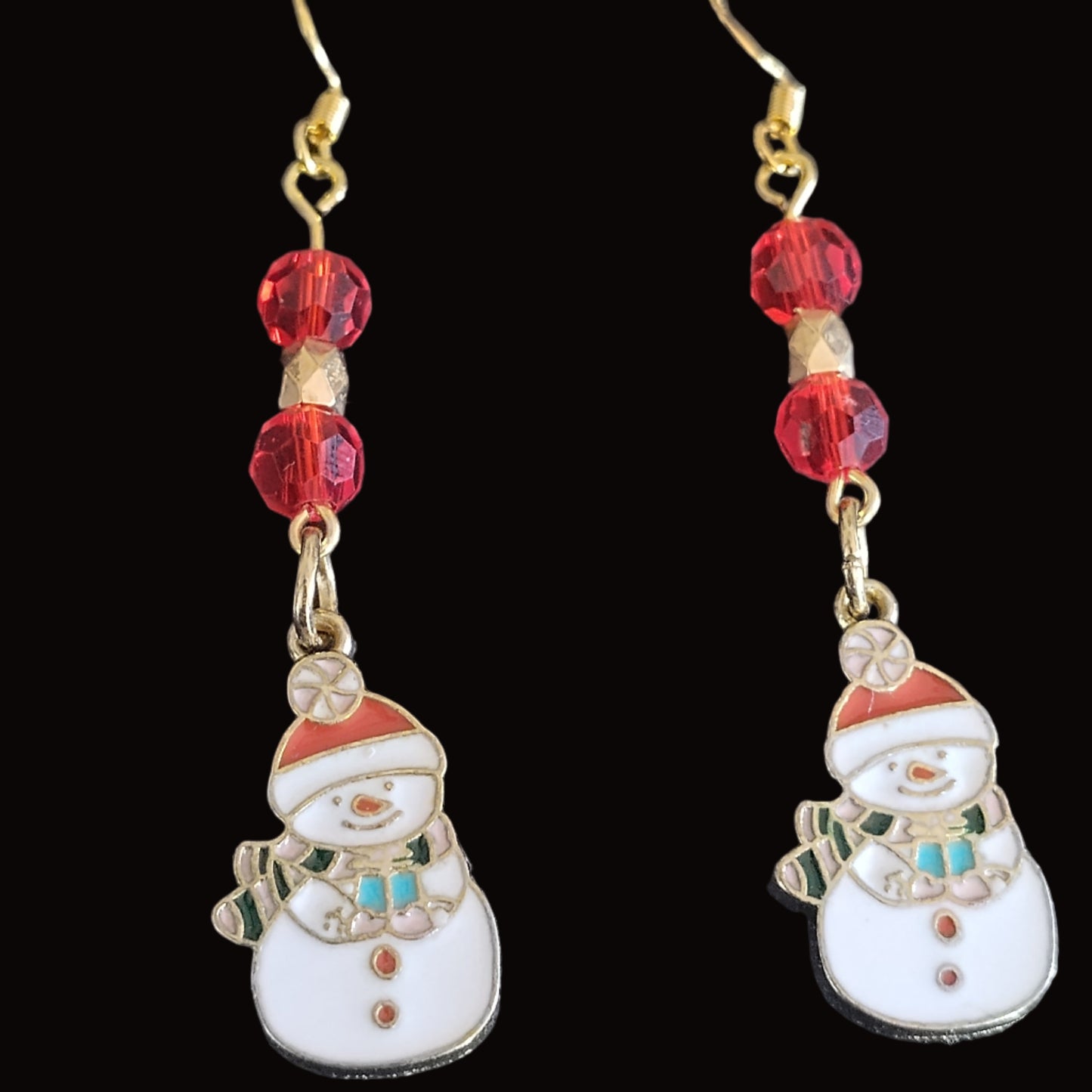 BabyJ's Jolly Snowman Christmas Earrings