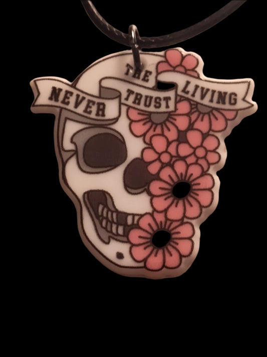 Trust No One Skull Necklace